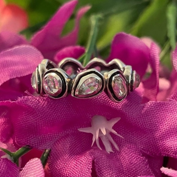 Silpada Cubic Zirconia ‘BRILLIANCE’ Sterling Eternity Band Ring R2807 - Picture 3 of 10